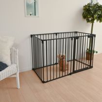 スチールペットサークル 6枚セット ブラック | KISSBABY