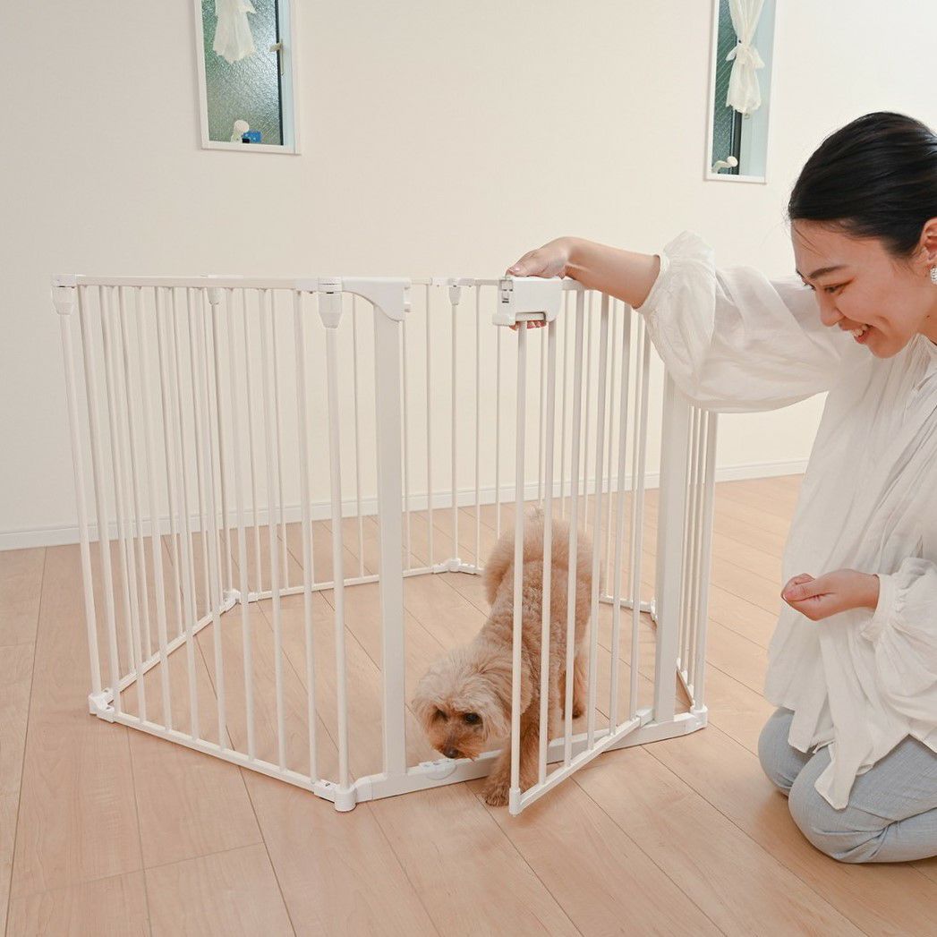 スチールペットサークル 6枚セット ブラック | KISSBABY