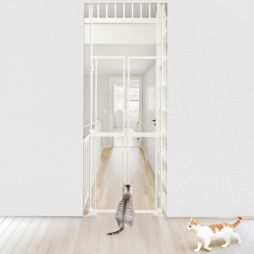 ねこ脱走防止ゲート にゃんドア クリア