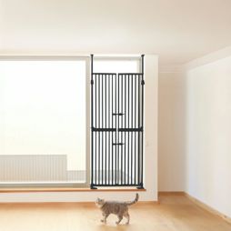 ねこ脱走防止ゲート にゃんドア ブラック | KISSBABY